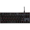 Tastatura Kingston Alloy Origins Core Red, USB, Cu fie, Negru, Iluminare RGB orbitoare cu efecte dinamice