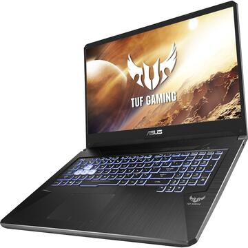 Notebook Asus Gaming TUF FX505DT Ryzen 7 3750H pana la 4.00 GHz, 15.6" Full HD 8GB, 512GB SSD, NVIDIA GeForce GTX 1650 4GB, Free DOS, Stealth Black
