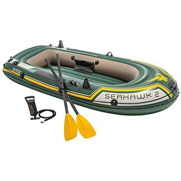 Intex inflatable boat Seahawk 2 set (green / yellow, 236cm x 114cm)
