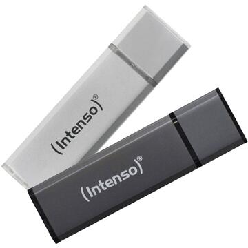 Memorie USB Intenso USB 8GB 6,5/28 Alu Line silver U2, USB 2.0, Citire  28  MB/s,Scriere  6,5 MB/s