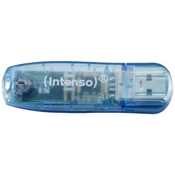 Memorie USB Intenso USB 4GB 6,5/32 Rainbow Line blue U2,Citire  32 MB/s, Scriere 6.5 MB/s