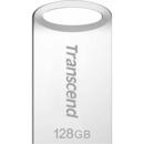 Memorie USB Transcend JetFlash 710S 128GB, USB stick (silver, USB-A 3.2 (5 Gbit / s))