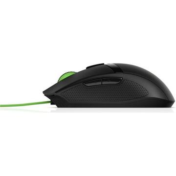 Mouse HP Pavilion 300, USB, Black-Green