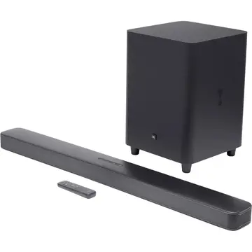 JBL Bar 5.1 Surround 550W MultiBeam™ Technology Wireless Subwoofer Chromecast and Airplay 2 built-in HDMI 4K Pass-through Dolby Digital 5.1