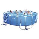 Bestway Steel Pro MAX Pool Set, O 549cm x 122cm, swimming pool (blue, with filter pump)