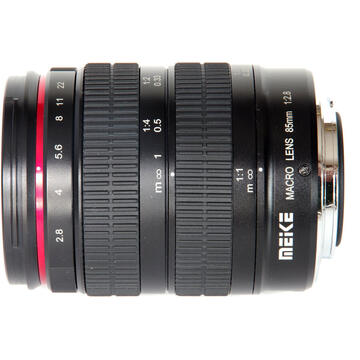 Obiectiv foto DSLR Obiectiv Telefoto manual Meike 85mm F2.8 Macro pentru Olympus si Panasonic MFT M4/3-mount Full-Frame