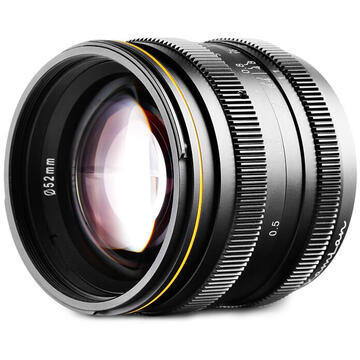 Obiectiv foto DSLR Obiectiv KamLan 50mm F1.1 negru pentru camere Mirrorless Fujifilm FX