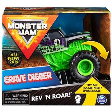 Spinmaster Spin Master Original Monster Jam Grave Digger Rev 'N Roar Monster Truck, Toy Vehicle (with sound effects)