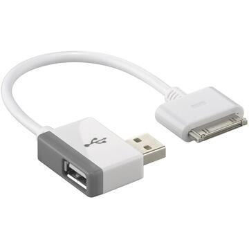 Adaptor USB A tata la USB A mama + Apple Dock 30 pini Goobay; Cod EAN: 4040849957338