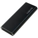 HDD Rack RACK EXTERN LOGILINK M.2 SSD SATA to USB3.1 Gen 2, 2230-2280mm, Aluminiu, black, "UA0314"