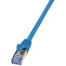 LogiLink Patch Cable Cat.6A S/FTP blue  0,25m, PrimeLine "CQ3016S"