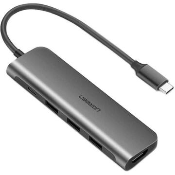 Ugreen 50209 interface hub USB 3.0 (3.1 Gen 1) Type-C 5000 Mbit/s Black,Grey
