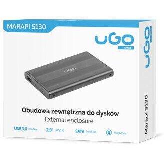 HDD Rack Housing for hard disk UGO Marapi S130 UKZ-1530 (2.5 Inch; USB 3.0; Aluminum; black color)