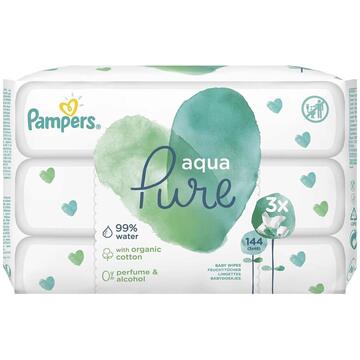 Servetele umede Pampers Aqua Pure (3*48buc)
