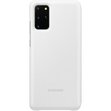 Husa tip LED View Cover Samsung Galaxy S20 Plus (G985) Alb