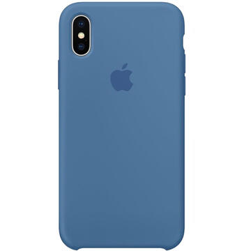 Husa Husa Capac Spate Silicon Denim Albastru APPLE iPhone Xs