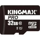 Card memorie Kingmax MicroSD 32 GB, SDHC, clasa 10, adaptor, standard UHS-I U1