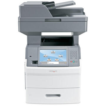 Imprimanta Refurbished Multifunctionala Laser Lexmark X656de, 55 ppm, Monocrom, Scaner, Copiator, Fax, USB, Retea, Duplex