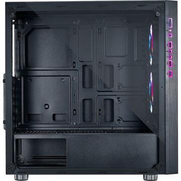 Carcasa AZZA Iris 330 tower case (black, Tempered Glass)
