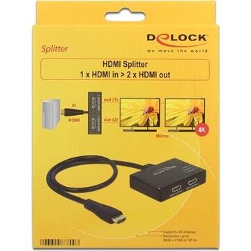 DeLOCK Splitter 1xHDMI in>2xHDMI 4K