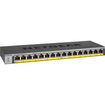 Switch Netgear GS116PP PoE/GE/UNM/16 - 16x PoE+, PoE-Budget 183W