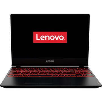 Notebook Lenovo Legion Y7000, FHD IPS, Procesor Intel® Core™ i7-9750HF (12M Cache, up to 4.50 GHz), 8GB DDR4, 256GB SSD, GeForce GTX 1650 4GB, No OS, Black
