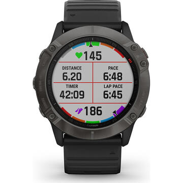 Smartwatch Garmin Fenix 6X Sapphire DLC black/grey