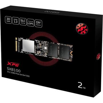 SSD Adata XPG SX8100 512GB, PCI Express 3.0 x4, M.2