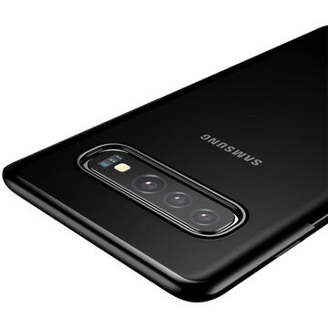 Husa Baseus Husa Silicon Shining Samsung Galaxy S10 G973 Black (margini electroplacate)