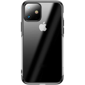 Husa Baseus Husa Silicon Shining iPhone 11 Black (margini electroplacate)