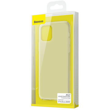 Husa Baseus Husa Liquid Silica Gel Protective iPhone 11 Pro Max Clear White (anti-amprente)