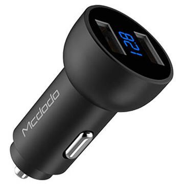 Mcdodo Incarcator Auto 3.4A Dual USB Black (led display, aluminiu)-T.Verde 0.1 lei/buc