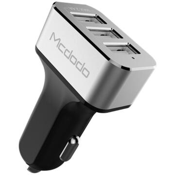 Mcdodo Incarcator Auto 5.2A Triplu USB Grey (5.2A max total, 2.4 max per port)-T.Verde 0.1 lei/buc