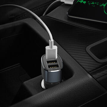 Mcdodo Incarcator Auto 4.8A 3 Ports USB Deep Grey (1xUSB QC3.0 si 2xUSB 2.4)-T.Verde 0.1 lei/buc