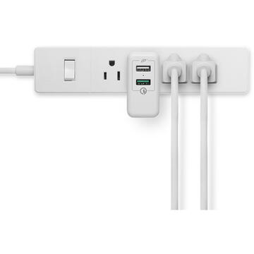 Incarcator de retea Spigen Incarcator Retea USA F207 Qualcomm Quick Charger 3.0 2 Ports USB Travel White-T.Verde 0.1 lei/buc