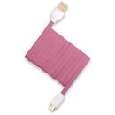 HQcable Cablu Flat USB 2.0 MicroUSB Pink (2m, gold plated connectors)-T.Verde 0.1 lei/buc