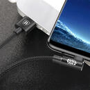 Baseus Cablu MVP Elbow USB MicroUSB Black (2m, output 1.5A, unghi 90�, impletitura nylon)-T.Verde 0.1 lei/buc