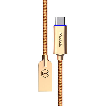 Mcdodo Cablu Auto Disconnect Type-C Gold (1m, QC3.0, led indicator)-T.Verde 0.1 lei/ buc