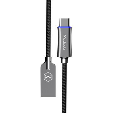 Mcdodo Cablu Auto Disconnect Type-C Grey (1m, QC3.0, led indicator)-T.Verde 0.1 lei/ buc