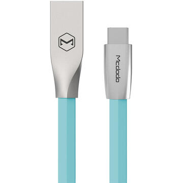 Mcdodo Cablu Zn-Link Silver Type-C Blue (1.5m, 2.4A max)-T.Verde 0.1 lei/ buc