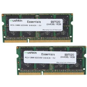 Memorie laptop Mushkin DDR3 SO-DIMM 16GB 1333-9 Essent Dual