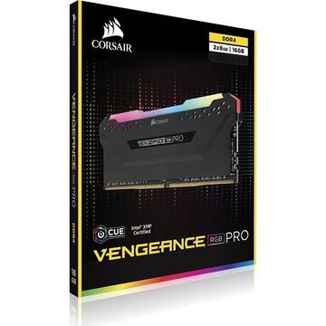 Memorie Corsair DDR4 - 32 GB -3600 - CL - 18 - Dual Kit, Vengeance RGB PRO (black, CMW32GX4M2D3600C18)