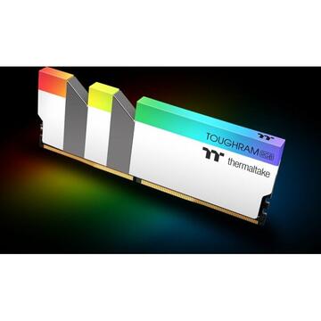Memorie Thermaltake DDR4 - 16 GB -3600 - CL - 18 - Dual kit, TOUGHRAM RGB (white, R022D408GX2-3600C18A)