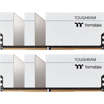 Memorie Thermaltake DDR4 - 16 GB -3600 - CL - 18 -Dual kit, TOUGHRAM (white / silver, R020D408GX2-3600C18A)