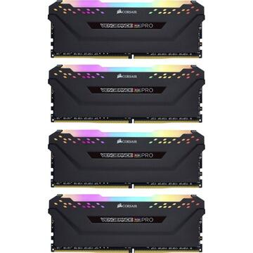 Memorie Corsair DDR4 - 128 GB -3200 - CL - 16 -  Quad-Kit, Vengeance RGB PRO (black, CMW128GX4M4Z3200C16)