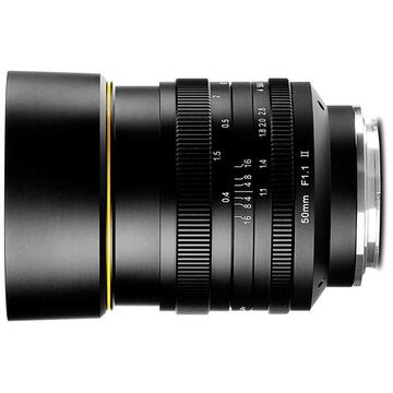Obiectiv foto DSLR Obiectiv KamLan 50mm F1.1 II negru pentru camere Mirrorless Canon EOS-M