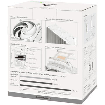 Arctic Cooler procesor  Freezer 34 eSports - Grey-White