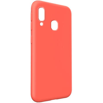 Husa Lemontti Husa Silicon Soft Slim Samsung Galaxy A20e Orange (material mat si fin, captusit cu microfibra)