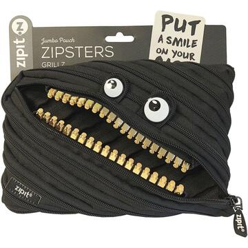 Penar Penar cu fermoar, ZIPIT Grillz Monsters Jumbo - negru cu dinti aurii