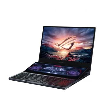 Notebook Asus ROG Zephyrus Duo 15 GX550LXS, UHD, Procesor Intel® Core™ i9-10980HK (16M Cache, up to 5.30 GHz), 32GB DDR4, 2x 1TB SSD, GeForce RTX 2080 SUPER 8GB, Win 10 Home, Gunmetal Gray